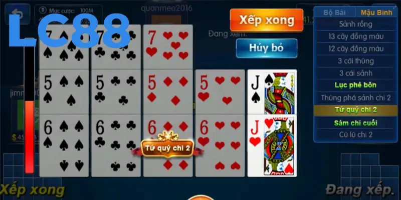 Bí quyết đánh Mậu Binh quan sát đối thủ